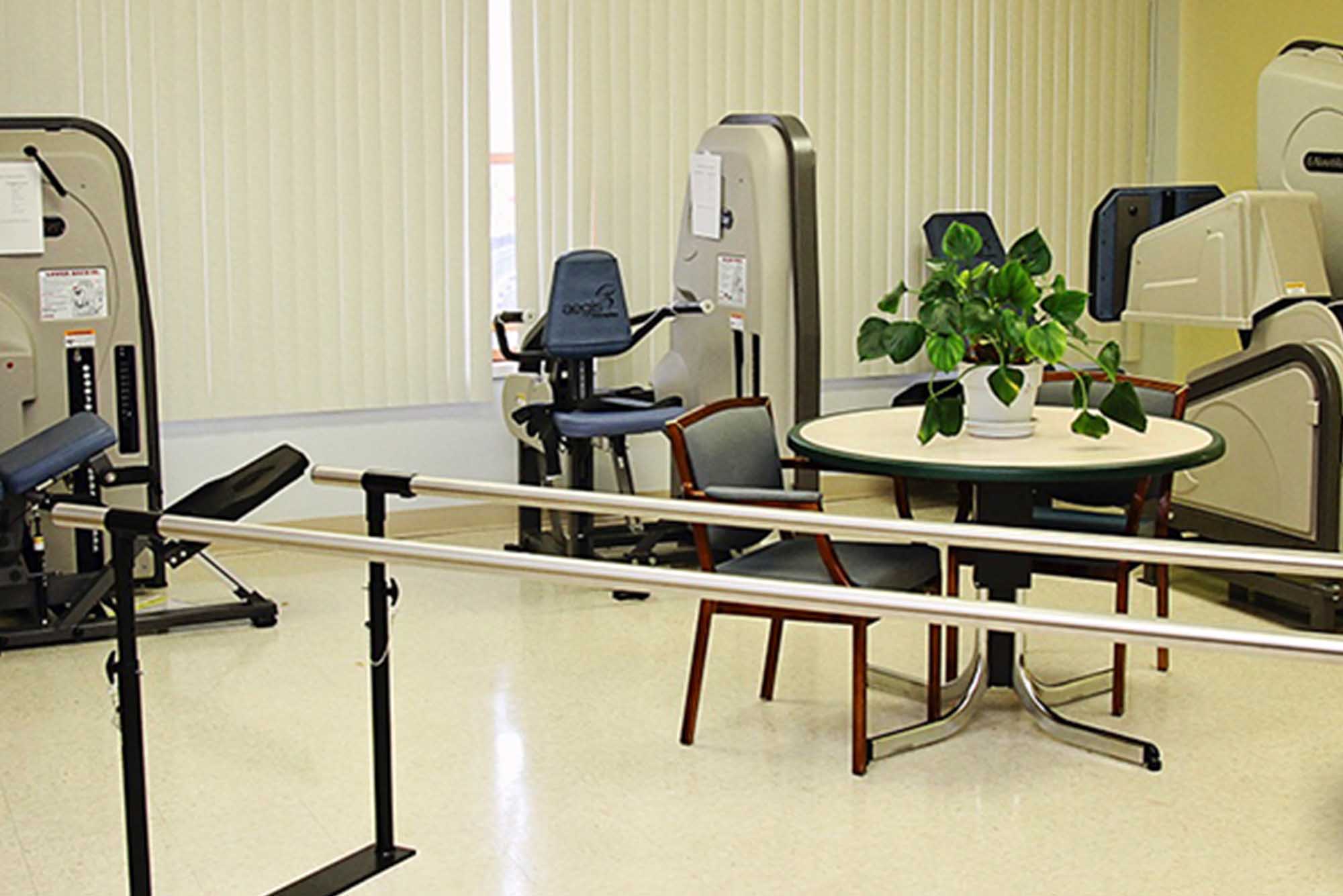 Rehabilitation center physical therapy machines